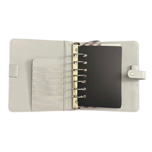 Franklin Covey Full-Grain Leather 7 Ring Planner Binder Gray - Picture 2 of 14